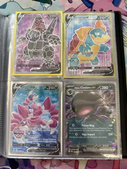 Pokemon Card Collection Bulk Folder Bundle/Lot + Binder - Full Art Ex Vstar - Image 1