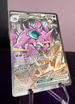 Team Rocket's Nidoking ex 233/182 Destined Rivals Holo Pokemon TCG Near Mint - Image 1