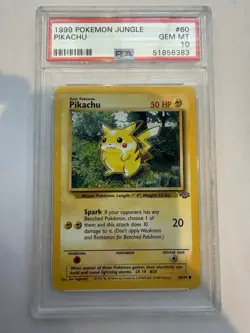 1999 Pokemon Jungle Pikachu PSA 10 - Image 1
