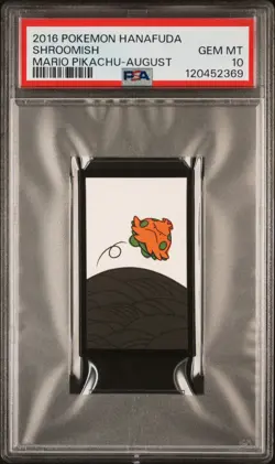 2016 POKEMON HANAFUDA MARIO PIKACHU AUGUST SHROOMISH PSA 10 - Image 1