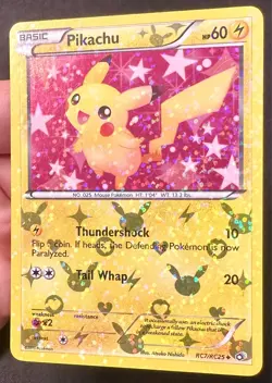 Pikachu RC7/RC25 B&W Legendary Treasures Pokemon Card Radiant Collection Lp/Vlp - Image 2
