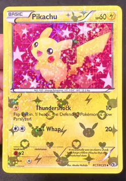 Pikachu RC7/RC25 B&W Legendary Treasures Pokemon Card Radiant Collection Lp/Vlp - Image 3