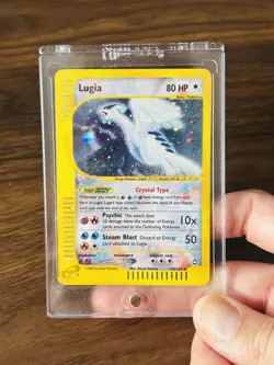 LP/MP Crystal Lugia Holo Rare 149/147 Aquapolis Pokemon Card SWIRL 🌀 - Image 1