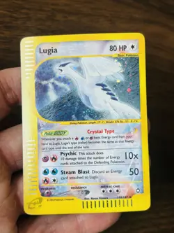 LP/MP Crystal Lugia Holo Rare 149/147 Aquapolis Pokemon Card SWIRL 🌀 - Image 3