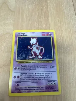 Pokemon TCG Mewtwo 10/102 Base Set Vintage Holo Rare Card Ungraded NM - Image 1