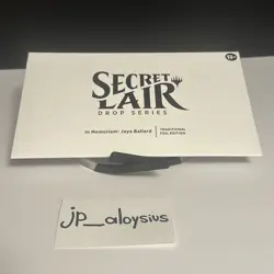 MTG Secret Lair - In Memoriam: Jaya Ballard - Foil Edition - SEALED - Image 1