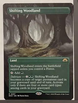 Shifting Woodland Borderless - Modern Horizons 3 MTG Magic the Gathering - Image 1