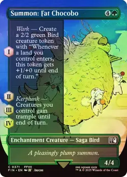 Summon: Fat Chocobo FOIL BORDERLESS - 0371 - Common - Final Fantasy FIC MTG - Image 1