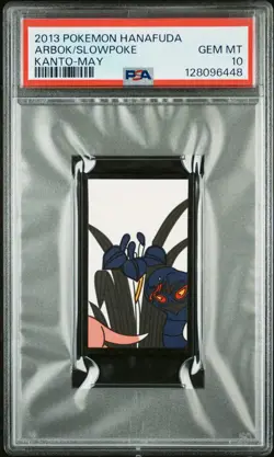 2013 POKEMON HANAFUDA KANTO MAY ARBOK/SLOWPOKE PSA 10 - Image 1