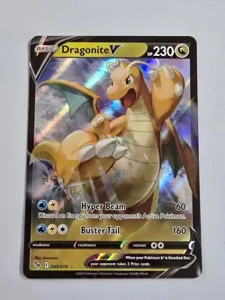 Dragonite V 049/078 Holo Rare V Pokemon GO Pokemon NM - Image 1