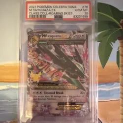 Pokemon TCG M Rayquaza EX 76/108 Celebrations Holo PSA 10 - Image 1