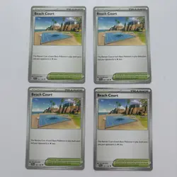 4x Pokemon TCG Beach Court Scarlet & Violet Base 167/198 Uncommon NM/M Playset - Image 1