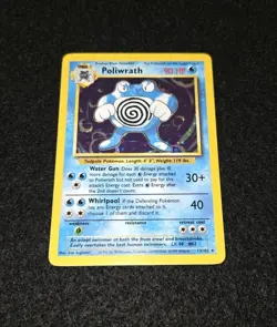 Pokemon TCG Poliwrath Base Set 13/102 Holo 1999-2000 Wizards Base Set Copyright - Image 1