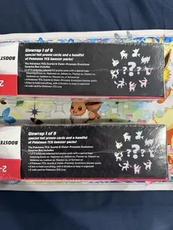 (2) Pokemon Sam’s Club Prismatic Evolutions Surprise Box + Booster Bundle Lot - Image 2