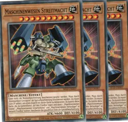 yugioh 3x Maschinenwesen Streitmacht SR10-DE007 COMMON 1AUFLAGE DEUTSCH - Image 1