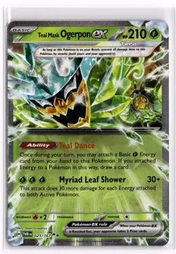 Pokemon Card Teal Mask Ogerpon ex 25/167 Double Rare Twilight Masquerade - Image 1
