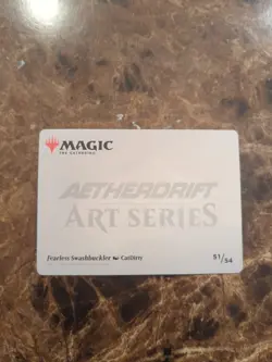 Fearless Swashbuckler Art Card (Gold-Stamped Signature) Art Series: Aetherdrift - Image 2