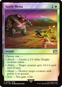 Battle Menu FOIL - 0009 - Uncommon - Final Fantasy FIN MTG - Image 1