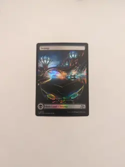 Swamp (0274) *FOIL* CRIMPED MISPRINT Aetherdrift MTG - Image 1