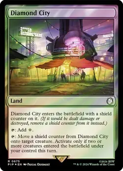 Diamond City SURGE FOIL - 0675 - Rare - Fallout PIP MTG - Image 1