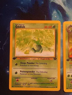Pokemon Team Rocket 1st Edition Oddish + Dark Gloom 36/82 LP - Image 2