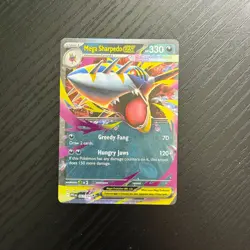 Mega Sharpedo Double Rare ex 061/094 Me02: Phantasmal Flames POKEMON NEAR MINT B - Image 1