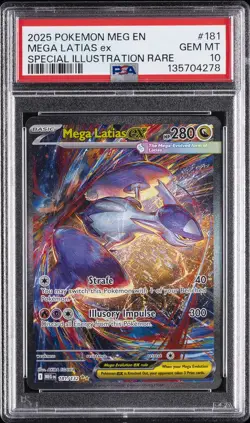 2025 POKEMON MEG EN-MEGA EVOLUTION #181 MEGA LATIAS EX PSA 10 - Image 1