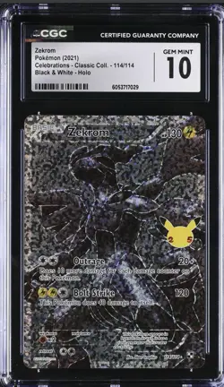 2021 POKEMON CELEBRATIONS CLASSIC COLLECTION HOLO #114 ZEKROM CGC 10 GEM MINT - Image 1