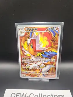Infernape Full Art Rare Holo Pokemon Twilight Masquerade Illustration 173/167 - Image 1