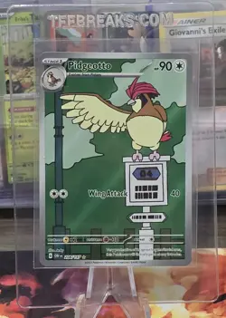 Pokemon Card Pidgeotto 208/197 Obsidian Flames Illustration Rare Near Mint - Image 2