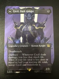 MTG Magic the Gathering Final Fantasy Cecil Dark Knight Borderless Surge Foil - Image 1
