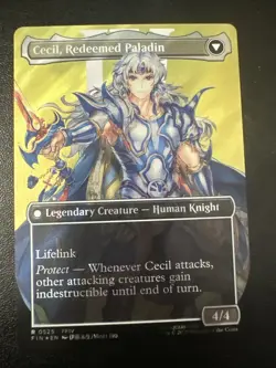 MTG Magic the Gathering Final Fantasy Cecil Dark Knight Borderless Surge Foil - Image 2