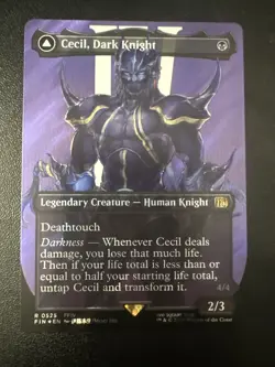 MTG Magic the Gathering Final Fantasy Cecil Dark Knight Borderless Surge Foil - Image 3