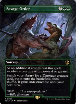 Savage Order (Borderless) R Universes Beyond: Jurassic World Collection 6 NM - Image 1