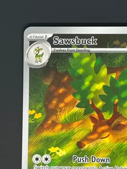 Pokemon TCG - Sawsbuck 092/086 - Illustration Rare - White Flare - Image 3