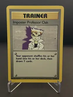 Pokemon TCG Imposter Professor Oak Base Set 73/102 Rare NM+ - Image 1