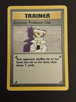 Pokemon TCG Imposter Professor Oak Base Set 73/102 Rare NM+ - Image 2