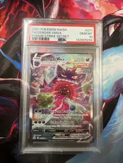 Pokemon Gengar VMAX Fusion Strike Secret Rare Full Alt Art #271 PSA 10 Gem Mint - Image 1