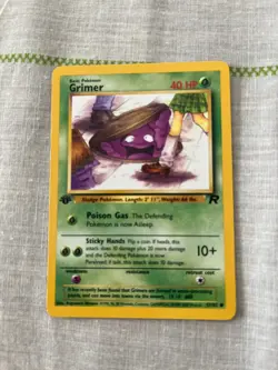 Pokemon TCG Grimer Team Rocket 57 Regular 1st Edition Common LP (1/2) - Image 1