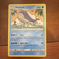 Wailord - Rare - Regular - Sm-Guardians Rising - Pokemon TCG - 30/145 - HP 200 - Image 1
