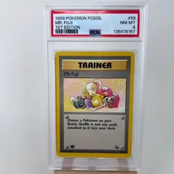 1999 Pokemon Fossil 1st Edition MR. FUJI #58 PSA 8 MINT VINTAGE WOTC #2 - Image 1