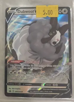 Pokemon TCG - Dubwool V - SWSH049 - 2020 Black Star Promo Near Mint-Mint - Image 1