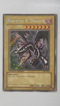 Red-Eyes Black Dragon BPT-005 YuGiOh 2002 Collectors Tin Limited Holo HP - Image 1