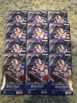 One Piece OP14 The Azure Sea's Seven Sealed Sleeved Booster Pack Lot Of 12 - Image 2