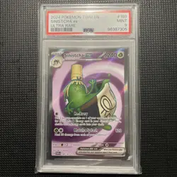 Pokemon TCG Twilight Masquerade Sinistcha EX Ultra Rare Card 189/167 PSA 9 - Image 1