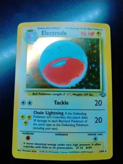 Pokemon TCG Electrode Jungle 2/64 Holo Unlimited Holo Rare Pokemon Card NM - Image 1