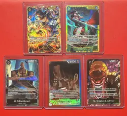 One Piece TCG English ALT ARTS, AAL, SECS. OP13 and OP14 (5 Cards Total) - Image 1