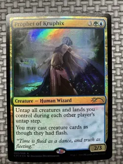 Magic the Gathering TCG Prophet of Kruphix Foil Clash Pack Promo - Image 1