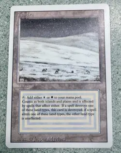 Wizards of the Coast Tundra Land Revised Rare Jesper Myrfors - Image 1