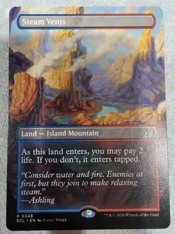 BRAND NEW Magic the Gathering: Steam Vents (Borderless) Lorwyn Eclipsed Regular - Image 1